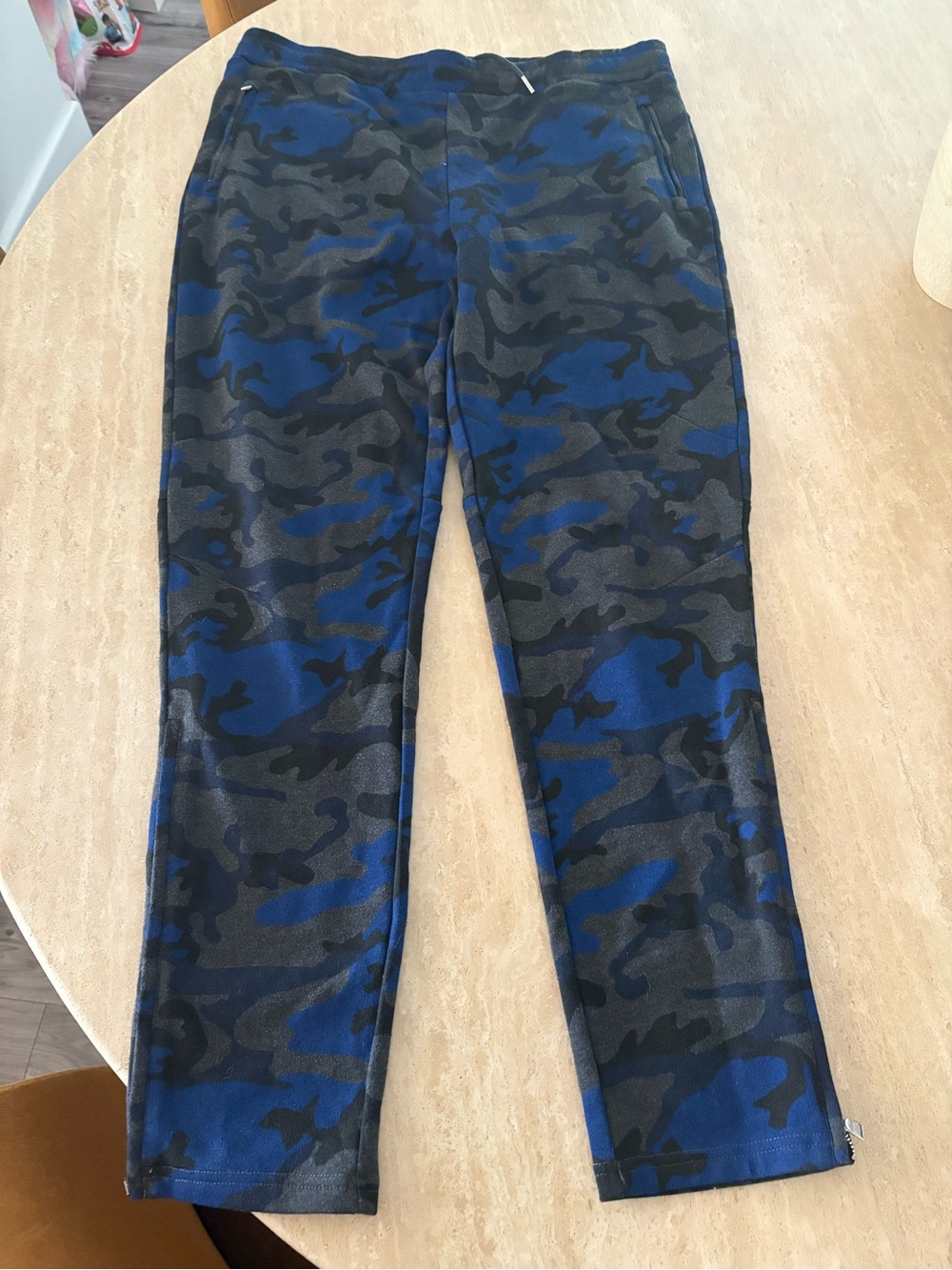 Sandro Blue & Black Camo Jogger Pants